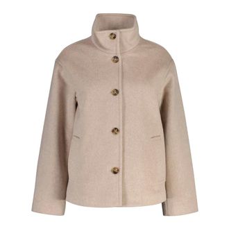 GANT Jas met wolmix - Dames - Jassen - Beige - Maat: S Wol
