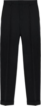 Dsquared2 Wollen broek - Dames - Straight fit broeken - Zwart - XS - Wol - Broeken