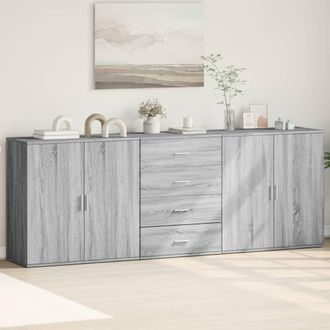 Berkfield Home Sideboards 3 pcs Grey Sonoma Engineered Wood