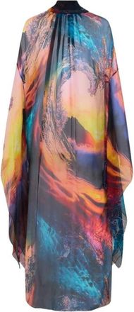 Roberto Cavalli Itaca Print Lange Jurk - Dames - Avondkleed - Veelkleurig - XS - Kleedjes
