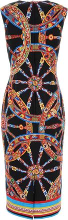 Dolce & Gabbana Womens Printed Satin Dress Variante Abbinata Abiti