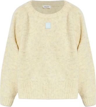 American Vintage East logo-patch sweater - Yellow