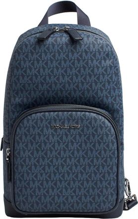 Michael Kors Canvas Schoudertas met Exclusieve Print - Heren - Rugzakken - Blauw - ONE Size - Polyester - Tassen