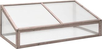 vidaXL Invernadero Madera De Abeto Gris 110x56x39 Cm Vidaxl