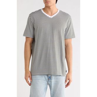 AG - Adriano Goldschmied Bryce V-Neck Cotton T-Shirt in True White/ash Green at Nordstrom Rack, Size Xx-Large