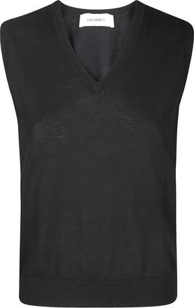 Lisa Yang Gilet in cashmere con scollo a V - Nero