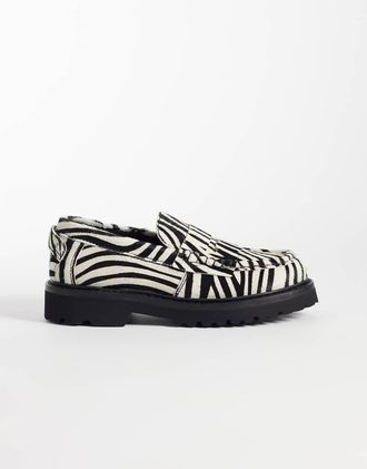 Tommy Jeans Mocassini con stampa zebrata-Multi