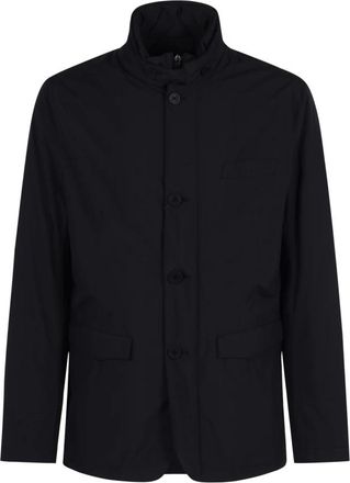 Herno Blauwe Piumino Blazer Gladde Jas - Heren - Zomerjassen - Blauw - XL - Polyester - Jassen