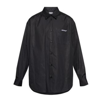 Off-white Casual Shirts, male, Black, Size: M Shirt with logo