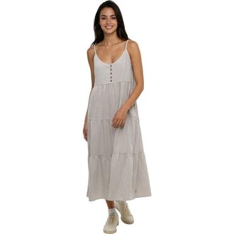 tentree Hopewell Dress in Clay/railroad Stripe at Nordstrom, Size X-Large