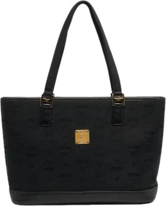 MCM Pre-owned Stoffen Tote Tas - Dames - Vintage Shopper - Zwart - ONE Size - Vintage