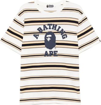 A Bathing Ape T-shirt a righe - Bianco