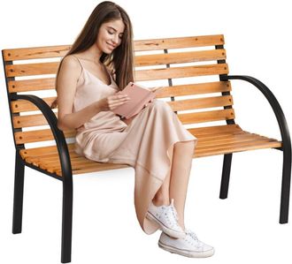 OEM Banco De Jard&iacute;n De Madera, Banco De Cementerio, Banco De Parque De Metal Con Respaldo, Grande