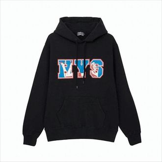 Hysteric Glamour Classic Black Hooded Sweatshirt With Bold Graphic Print