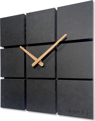 OEM Reloj De Pared Harmony De Madera, 30 Cm, Negro