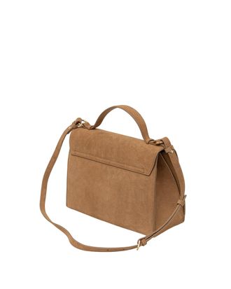 Patrizia Pepe Womens Natural Suede Crossbody Bag Calfskin Shoulder