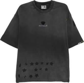 Aape By A Bathing Ape T-shirt con ricamo stella - Nero