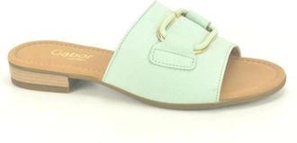 Gabor Schoenen, Dames, Groen, 37 EU, Groene Instap Platte Schoenen