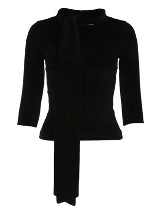 Balenciaga Spencer met sjaaldetail - Zwart