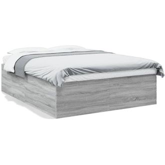 vidaXL Vidaxl - Estructura De Cama Madera De Ingenier&iacute;a Gris Sonoma 160x200 Cm