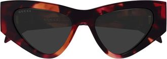 Gucci Sunglasses, unisex, Brown, Size: 53 MM Gg2019S Cat-eye Sunglasses
