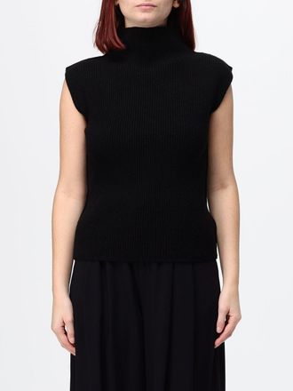 Ter Et Bantine Ter et Bantine Dolcevita smanicato in misto cashmere e lana con bordi a costine
