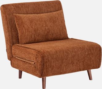 Sweeek Sill&oacute;n Cama Convertible De Chenilla Con Patas De Madera