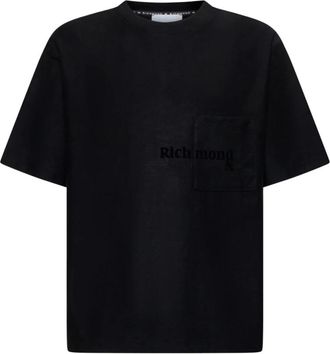 John Richmond T-shirt - Heren - T-shirts - Zwart - 2XL - Katoen - Tops