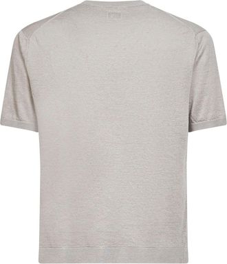 C.P. Company Mens T-Shirt Mud Linen (flax) T-Shirts And Polos