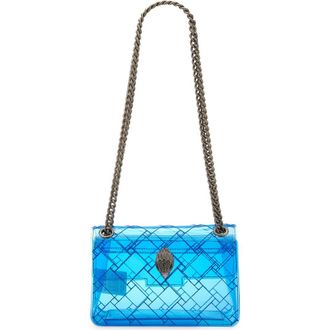 Kurt Geiger Mini Kensington Vinyl Convertible Clear Crossbody Bag in Blue at Nordstrom