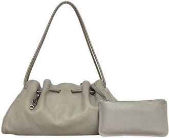 Ferragamo Gray Leather Tote Bag (Pre-Owned)