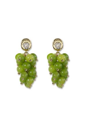 Classicharms Olivia Cascade Cluster Peridot Bead Drop Earrings in Green at Nordstrom