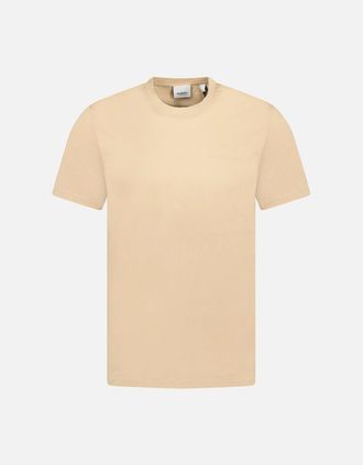 Burberry Mens Burberry Jenson Crew Neck Logo T-Shirt Soft Fawn - Cream - Size: 44