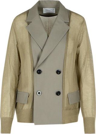 sacai Green Cotton Blend Blazer