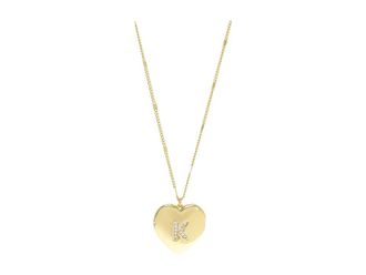 Kate Spade New York K Heart Locket Womens Necklace Clear/Gold, Brass/Cubic Zirconia