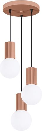 Sollux Lighting Design Pendellampe Halo 3-flammig, Mokka