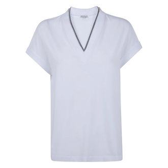 Brunello Cucinelli Mujer, Camisetas, Blanco, Talla: L