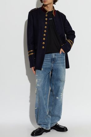 Dolce & Gabbana Pleated Jeans, Mens, Blue