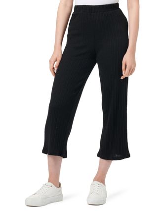Pieces Womens Pclena Hw Cropped Pants Fabric Trousers, Black, S