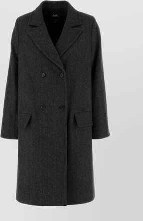 A.P.C. double-breasted wool-blend coat