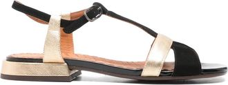 Chie Mihara Sandali con effetto metallizzato - Nero