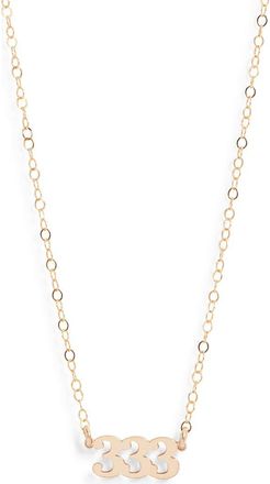 Set & Stones Angel Number Pendant Necklace in Gold/333 at Nordstrom