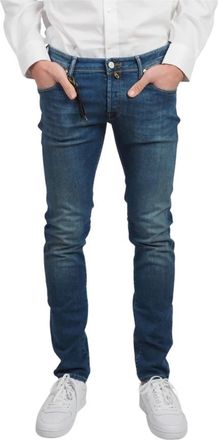 Incotex Slim Fit Heren Jeans - Middel Donkere Wassing - Heren - Slim Fit Jeans - Blauw - W38 - Jeans