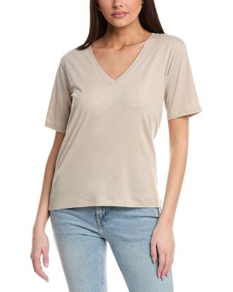 Vince Elbow-Sleeve V-Neck T-Shirt