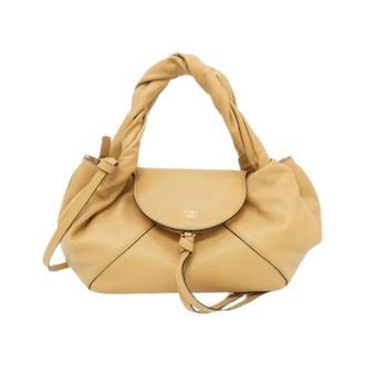 Fendi Pre-owned Spy Small Calf Shoulder Bag - Dames - Pre-owned - Beige - Maat: ONE Size Leer