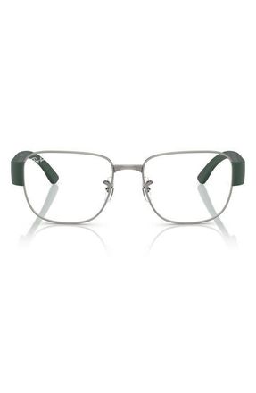 Ray-Ban 55mm Square Optical Glasses in Gunmetal at Nordstrom