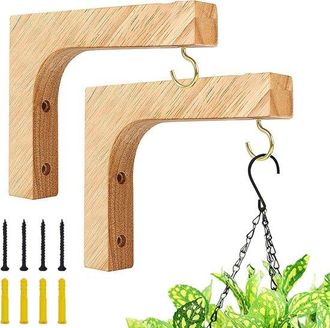 No Brand Soporte Colgante De Madera De Alta Resistencia: Soporte Decorativo Para Plantas De Interior, Faroles, Campanillas De Viento, Macetas Y Cestas (carga M