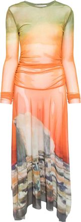 Monse Abito midi con stampa - Arancione