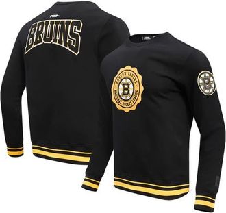 Pro Standard Mens Pro Standard Black Boston Bruins Crest Emblem Pullover Sweatshirt at Nordstrom, Size Medium