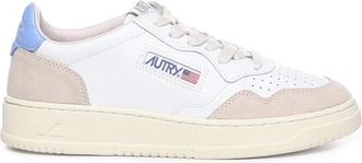 Autry Leren Sneakers met Contrasterende Inzet - Heren - Sneakers - Wit - 36 EU - Su&egrave;de - Schoenen
